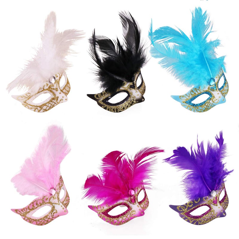Thmyo 12pcs Set Mini Masqurade Masks,Small Mardi Gras Mask Halloween Novelty Gifts Party Decoration. - Image 5